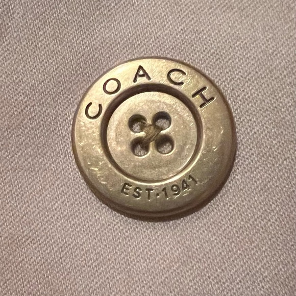 NWOT Coach Tan Trench Coat with Pink Lining - Double breasted Sz XS - Picture 6 of 6